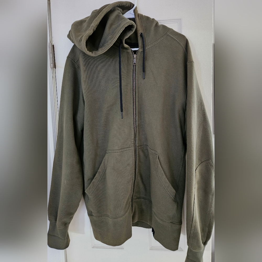 American Giant Olive Green Zip Up Hoodie - XL